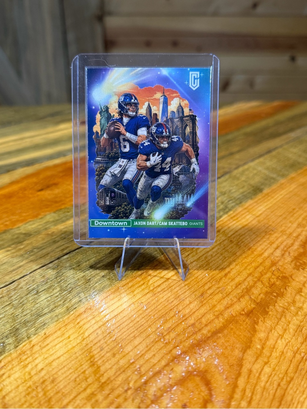 Jaxon Dart/Cam Skattebo New York Giants Downtown Custom Football Card